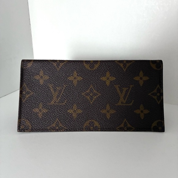 Louis Vuitton Monogram Print Vtg Checkbook Cover, Leather Interior, Saks, Rare - Picture 1 of 16